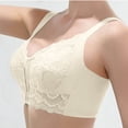 thumbnail image 4 of Women's Front Zipper No Underwire Bra, Push up Full Cup Support Lingerie, Lightweight Breathable Lace Bralette, 4 of 5