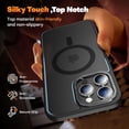 thumbnail image 6 of for iPhone 13 Pro Max Case Magnetic Compatible with MagSafe Slim Translucent Matte Phone Case Cover 6.7 inch, Black, 6 of 14