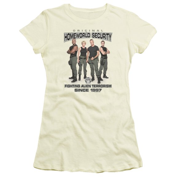 Sg1 - Homeworld Security - Juniors Teen Girls Cap Sleeve Shirt - Small