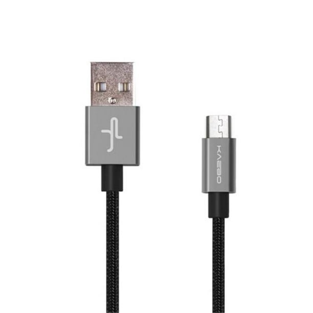 Juno Power K1MUSBF Tissu Micro USB en Aluminium Tressé Anti Déchirure Fait pour les Androïdes et Smartphonesbr>BR>