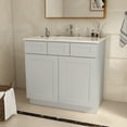 thumbnail image 2 of Miekor Furniture 36"in. W x 21"in. D x 34.5"in. H in Shaker Dove Plywood Ready to Assemble Floor Vanity Sink Base Kitchen Cabinet 36219, 2 of 6