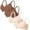 Brown, variant on 4 Pack Women Soft Seamless Wireless Full Coverage Bra Adjustable Anti-Slip Straps Skin-Friendly Smooth Daily Bras Brown M