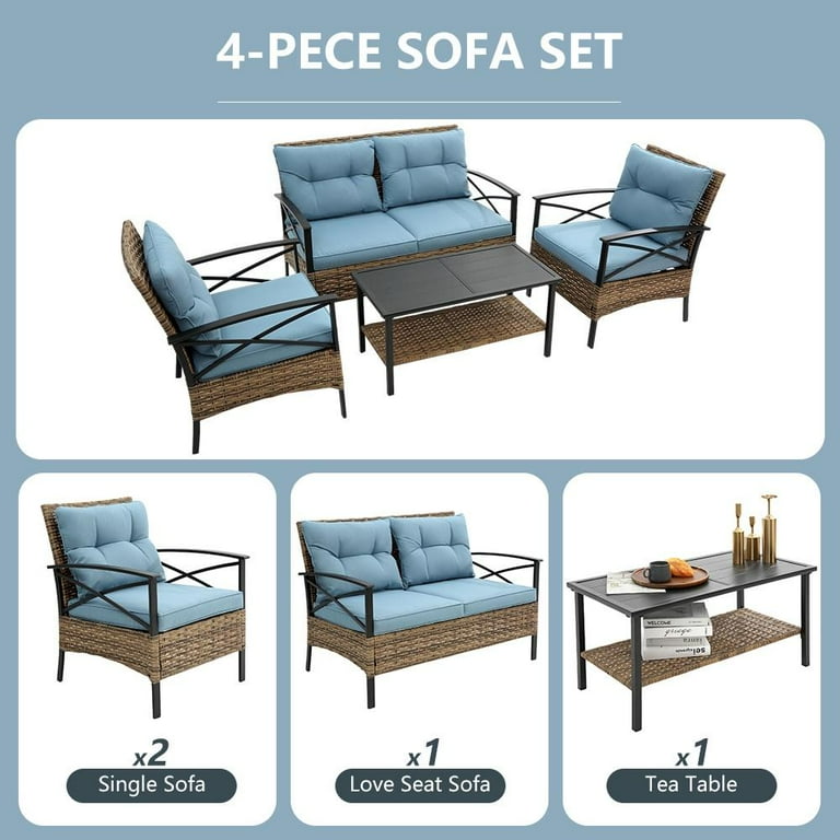 Gardenline 4 piece conversation set review hotsell