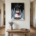 thumbnail image 3 of Canvas Wall Art, Black Snowman Christmas Framed Canvas Prints for Kitchen Bedroom, Xmas Pinecone Tree Snowflake Small Gallery Wrapped Wall Decor for Home Office, Gifts, 8"x12" Ship Next Day, 3 of 9