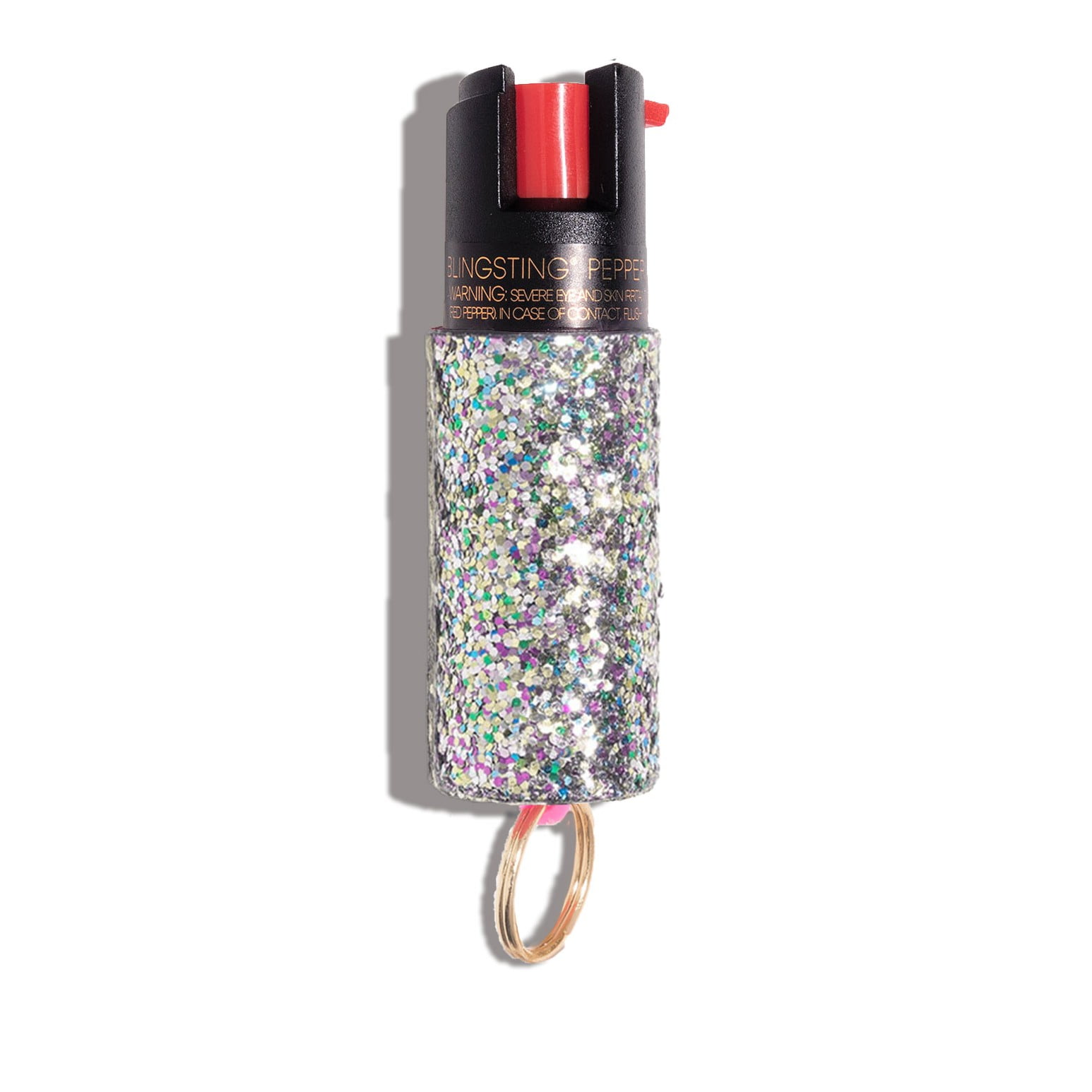 BLINGSTING Essentials Maximum Strength Pepper Spray with Key Ring, Confetti, .5 Ounces