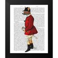 thumbnail image 2 of Fab Funky 12x14 Black Modern Framed Museum Art Print Titled - Fox Hunter 1, 2 of 5
