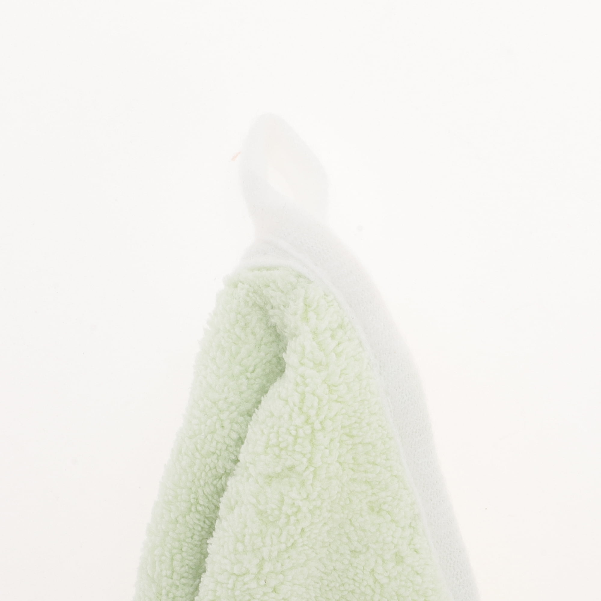 Unique Bargains 1pc Water-absorbent Two Colors Hair Towel 9.45"x 25.59" Green, White