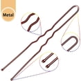 thumbnail image 3 of 7cm Hair Pins for Buns, 50pcs Bobby Pins Brown Hair, U Shaped Hair Pins for Women Girls, Hair Grips for Thick Hair, Hair Styling Accessories for Wedding Salon Home Use (Brown, 2.76 Inch), 3 of 5