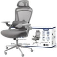 thumbnail image 6 of Nouhaus Ergo Fit High Back Ergonomic Mesh Office Chair with Adjustable Lumbar Support for Home Office & Study Room, Gray, 6 of 6