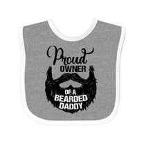 Inktastic Proud Owner of a Bearded Daddy Boys or Girls Baby Bib