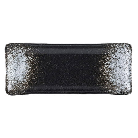 

Hemoton Sushi Plate Serving Set Japanese Dishes Plates Trays Platters Platter Black Ceramic Tray Tableware