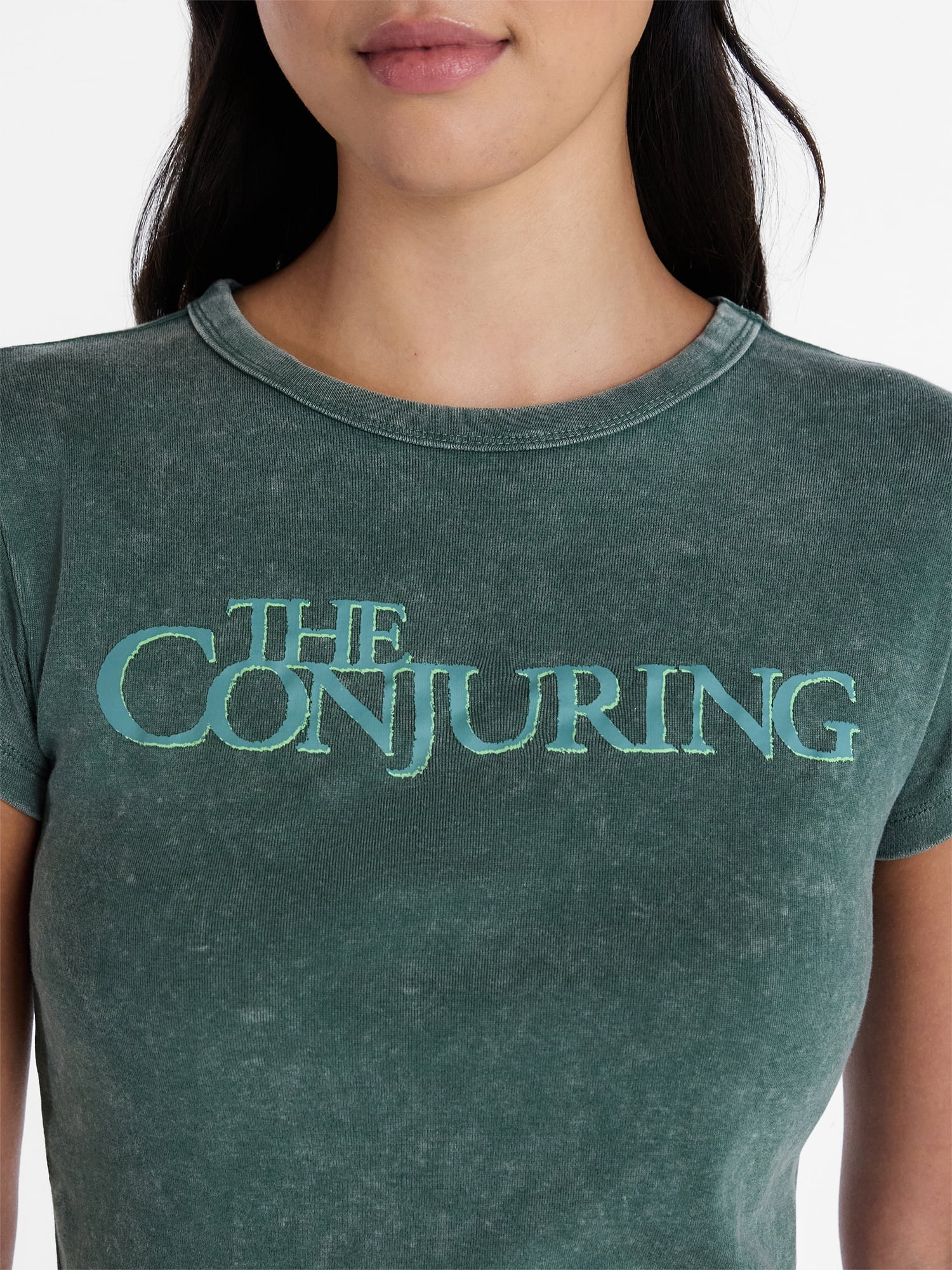 The Conjuring Women’s Halloween Graphic Print Baby Tee, Sizes XXS–XXL