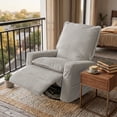 thumbnail image 6 of GASEE Baby Upholstered Glider Recliner Rocking Chair 360° Swivel for Nursery and Living Room – Corduroy Light Gray, 6 of 10