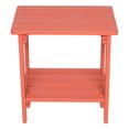 thumbnail image 2 of Shine Company 4114OP Indoor / Outdoor Rectangular Side Table with HYDRO-TEX™ finish, Organic Pumpkin, 2 of 4