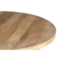 thumbnail image 5 of 39 Inch Round Mango Wood Dining Table with Angled Iron Leg Support Natural Brown and Black- Saltoro Sherpi, 5 of 7