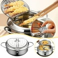 thumbnail image 1 of Stainless Steel Deep Fryer with Lid Temperature Control for Kitchen Home Use, 1 of 7