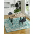 thumbnail image 5 of Unique Loom Penrose Collection Area Rug - Krystle (8' Square Turquoise/Beige), 5 of 7