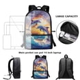 thumbnail image 6 of Jeiento Dolphin School Bags for Girls 6-8 7-10 Backpack Elementary School Bookbag 17inch Bagpacks Back To School Stuff Daypack, 6 of 6
