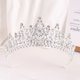 thumbnail image 1 of Zhuge Tiara de boda para novia, diadema de princesa, corona nupcial, joyería para el cabello con diamantes de imitación de cristal, decoración para novia, cumpleaños, graduación, boda (blanco), 1 of 4