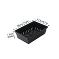 thumbnail image 2 of Microgreens Growing Trays For Seedlings Leaf Inserting Plastic Reusable Planter Recyclable Black Garden Tool Mesh Bottom, 2 of 11