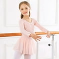thumbnail image 7 of Uccdo Little Girls Dancewear Long Sleeve Gymnastics Skirted Leotards Ballet Tutu Dance Dress Leotard, Size 4-10 Years, 7 of 7
