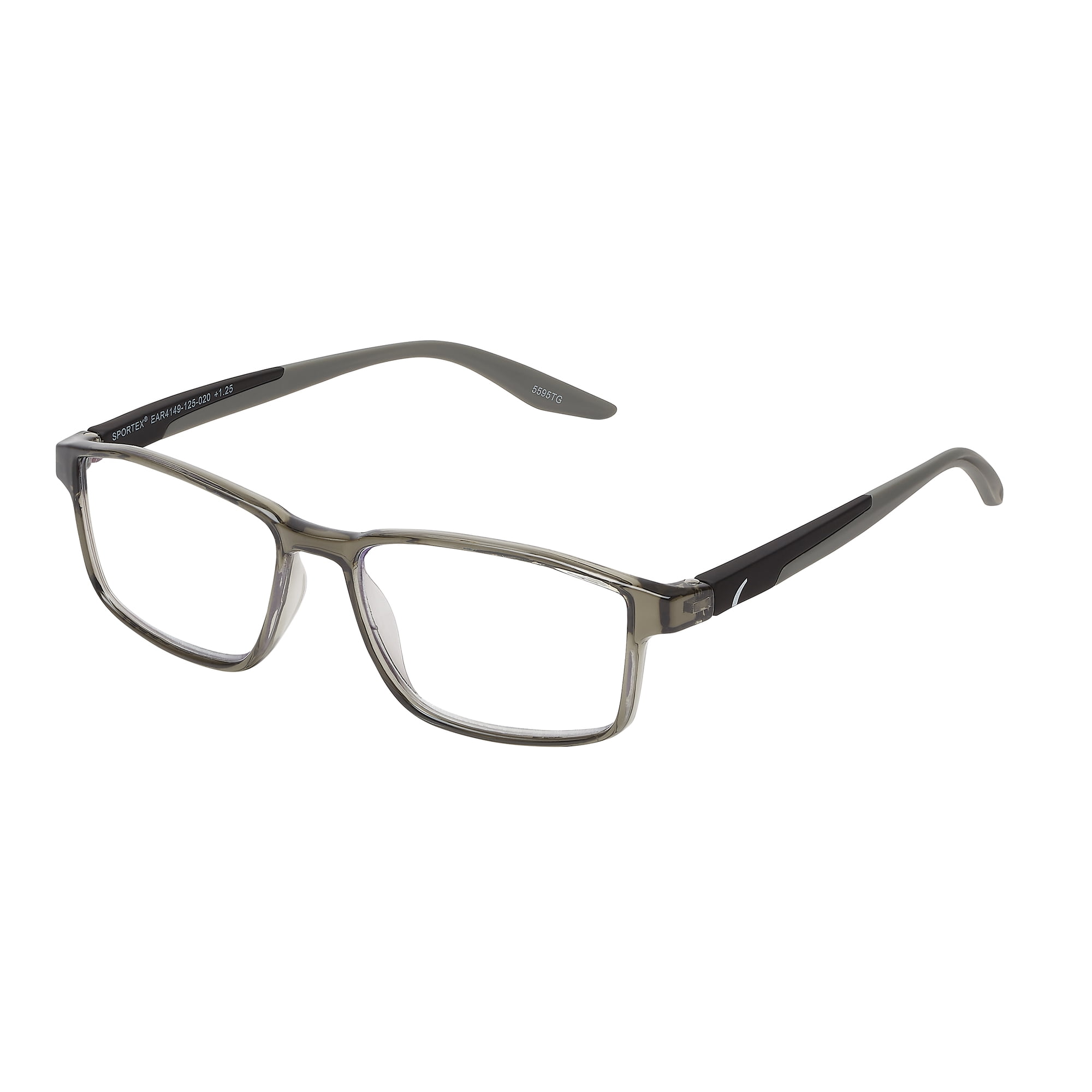 SAV Sportex Blue Light Protection Reading Glasses, Rectangular Frame, AR4149, +2.50, Gray