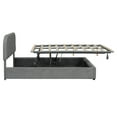 thumbnail image 4 of Euroco Upholstered Full Size Platform Bed with Hydraulic Storage System, Gray, 4 of 16