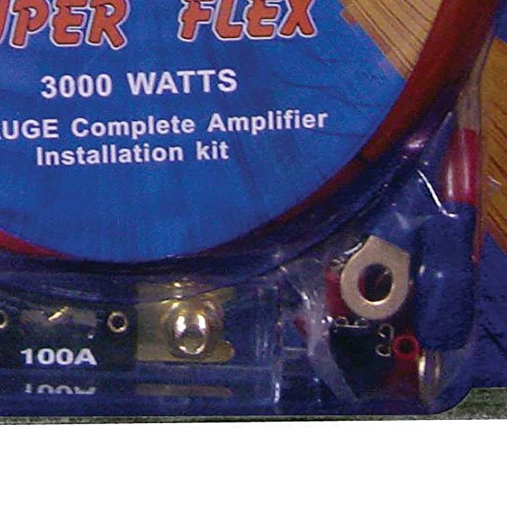 Q Power Super Flex 4-Gauge 3000-Watt Amplifier Wiring Amp Kit 4 Pack