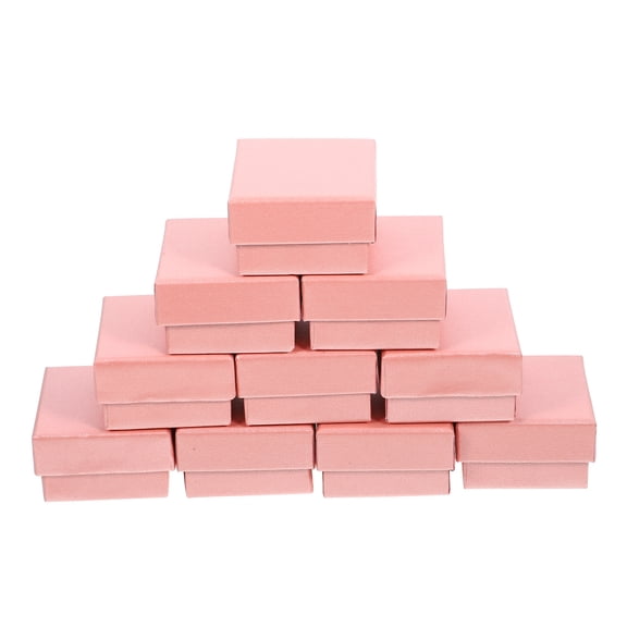 WRITWAA 10Pcs Empty Jewelry Boxes Pink Paper Classic Jewelry Storage Solution for Women