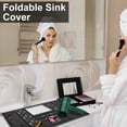 thumbnail image 6 of JUNWELL Sink Topper Cover for Bathroom Counter Spaces Organizer Makeup Mat Foldable Bathroom Sink Cover 57x40x0.8cm, 6 of 8