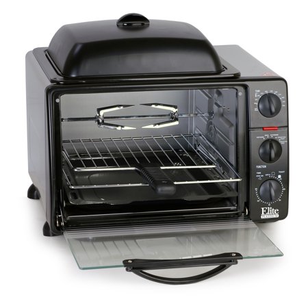 Elite Platinum ERO-2008SZ Multi-Function Toaster Oven w/ Rotisserie and Grill/Griddle Top - 8 Cu Ft.