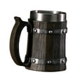 thumbnail image 3 of yotijay Wood Barrel Beer Mug 600ml Supplies Tea Mug for Unique Gifts Juice Beverages Style B, 3 of 9