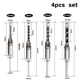 thumbnail image 2 of 4Pcs Square Hole Drill Bits, Steel Hollow Chisel Woodworking Tools Set for Square Hole Saw Woodworking Drill Bits Square Hole Drill Bit Mortising Chis, 2 of 4
