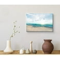 thumbnail image 3 of wall26 Canvas Print Wall Art Peaceful Sunny Beach Day with Birds in Sky Nature Wilderness Photography Modern Art Rustic Scenic Colorful Multicolor for Living Room, Bedroom, Office - 12"x18", 3 of 5