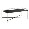 thumbnail image 2 of Evelyn&Zoe Henley 48" Wide Rectangular Coffee Table with Metal Top, Blackened Bronze, 2 of 5