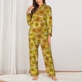 thumbnail image 2 of Naloa Sunflowers1 Pajamas for Women Set, Womens Pajama Sets, Lounge Sets for Women, 2pjs for Women-Large, 2 of 7