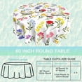 thumbnail image 3 of Wildflower 60 Inch Round Tablecloth,Colorful Floral Leaves Table Cloth Waterproof Stain and Wrinkle Resistant Circle Table Cover for Kitchen Dining Picnic Camping Indoor Outdoor Decor, 3 of 6
