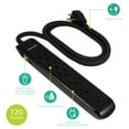 thumbnail image 5 of Philips 6-Outlet Surge Protector Power Strip, Braided, 4ft Cord, Flat Plug, 720 Joules, Black, 5 of 9