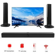 2pcs 3D Surround Sound Bar Wireless Bluetooth TV Soundbar Home Theater Speaker System Subwoofer