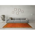 thumbnail image 3 of Ahgly Company Machine Washable Indoor Square Oriental Yellow Industrial Area Rugs, 3' Square, 3 of 4