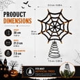 thumbnail image 2 of Halloween Spider Web Tree Topper, Black PVC Spiderweb Ornament With Metal Spring Base, Mini Tree Top Decor For Indoor Holiday Party, 2 of 6