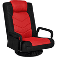 thumbnail image 3 of Fullfurnique Fauteuil de Gaming Pivotant avec Dossier Réglable, Noir/Rouge, 3 of 9