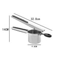 thumbnail image 3 of Potato Ricer Stainless Steel Potato Ricer Fruit and Vegetables Masher Food Ricer Large Capacity with 3 Interchangeable Discs & Inner Cup Ricer for Mashed Potatoes, 3 of 7