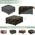 thumbnail image 5 of Xoenoiee Mushroom Moon Butterfly Leaves Print Square Ottoman Cover Stretch Washable Ottoman Slipcovers Elastic Foot Stool Foot Rest Protector for Living Room Bedroom, S, 5 of 7