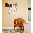 thumbnail image 1 of Custom Decals Dinner Letters Deer Image Animal Hunting Hunter Man Gun Boys Kids Bed Room 18 X 18 Inches, 1 of 1