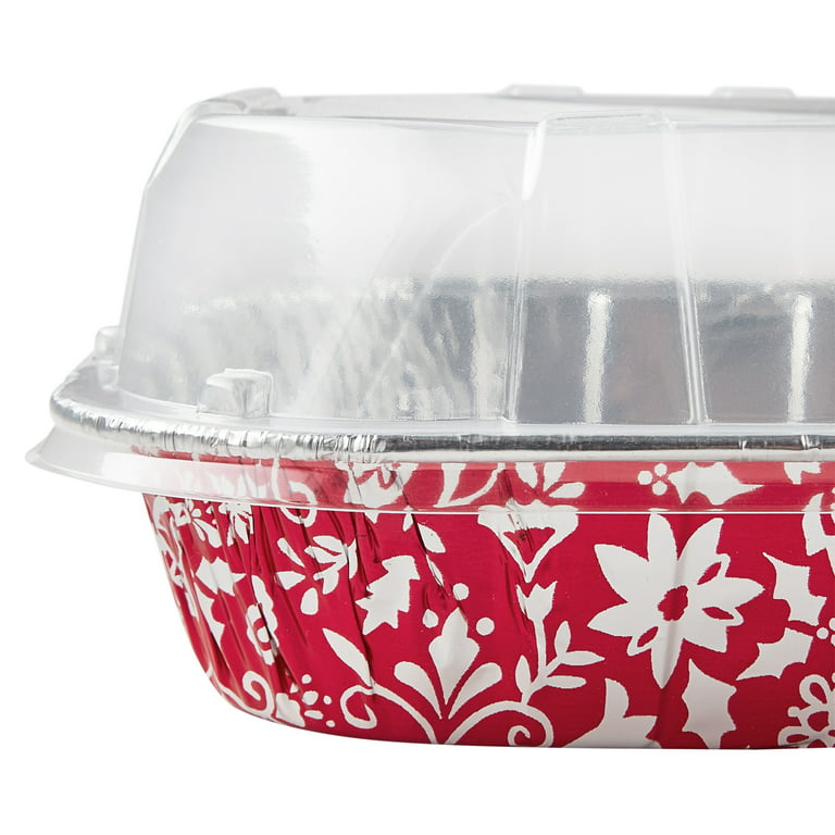 The Pioneer Woman 9 x 13 Disposable Foil Cake Pans with Clear Lids, (2  Count) 