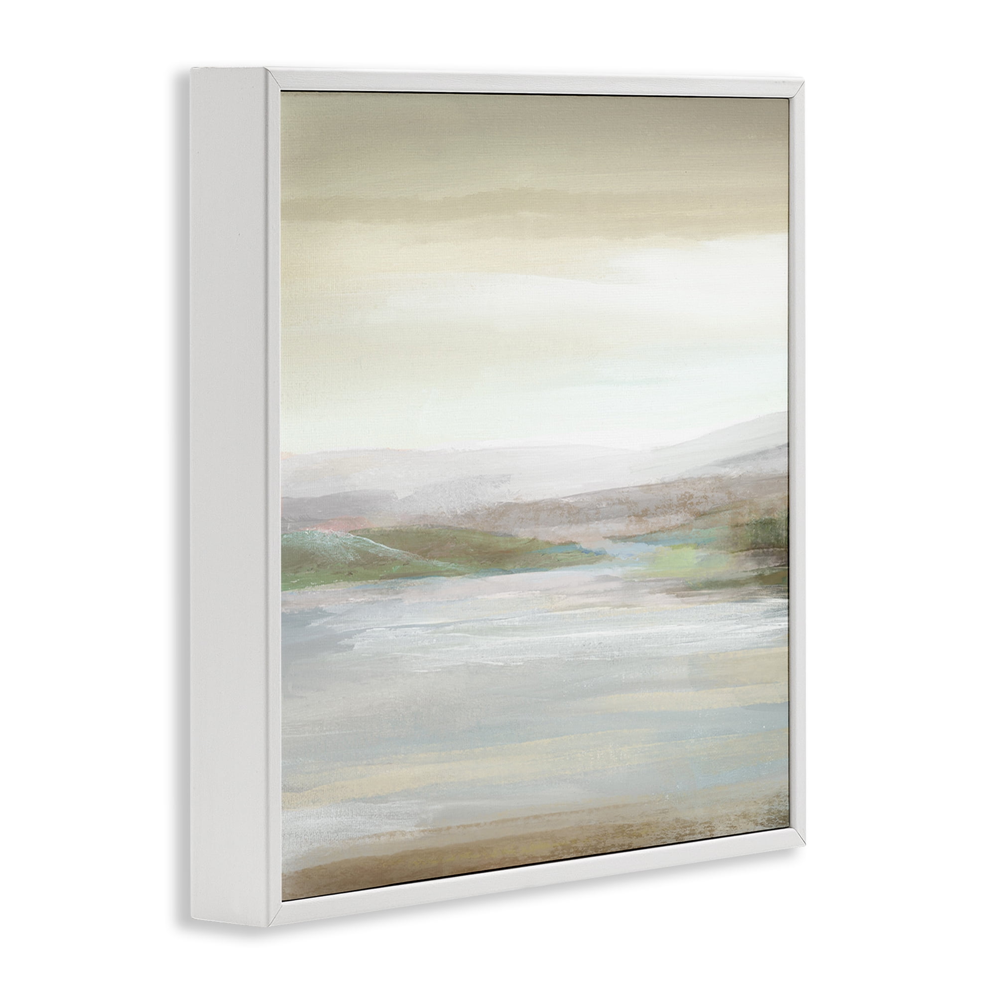 Stupell Industries Calm Atmospheric Landscape Landscape Painting White Framed Art Print Wall Art, 24 x 24