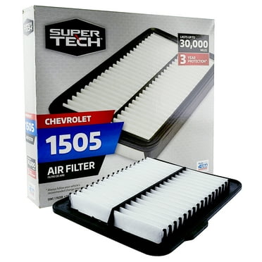 Super Tech 1505 Engine Air Filter, Replacement Filter for GM or Chevrolet Fits select: 2008-2012 CHEVROLET MALIBU, 2005-2009 CHEVROLET EQUINOX