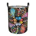 thumbnail image 1 of Mandala Zentangle Floral Laundry Basket Organizer Collapsible, Bathroom Dirty Clothes Basket Laundry Hamper, Medium, 1 of 8