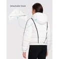 thumbnail image 4 of Cropped Puffer Jacket Women Pioneer Camp Waterproof Hood Short, 4 of 6